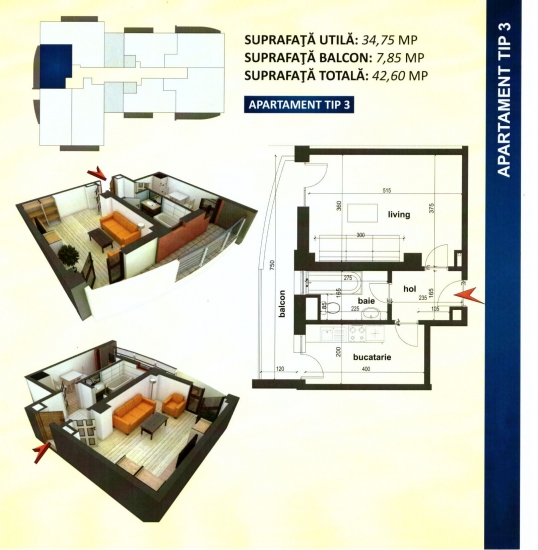 Plan Apartament Tip 3